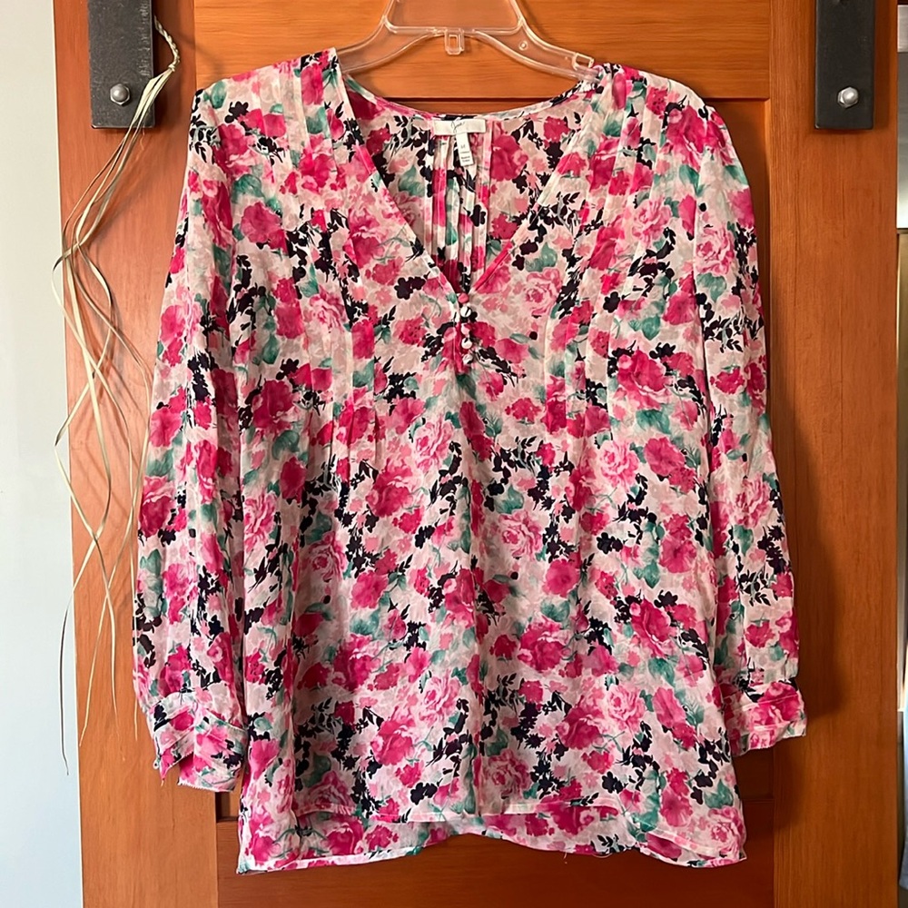 Joie silk floral blouse M